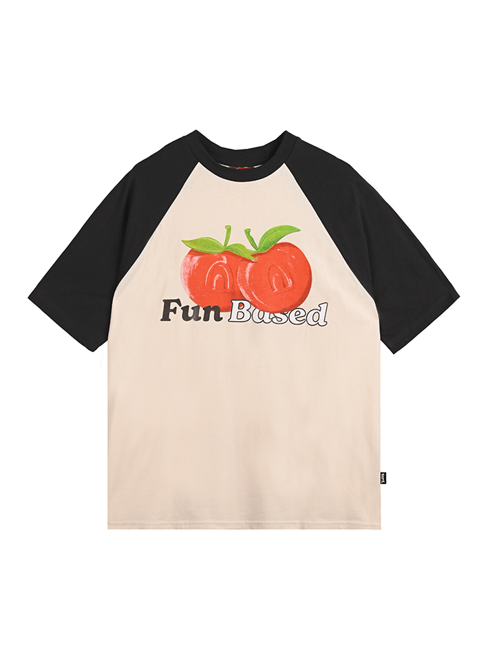 Dose Cream Black Raglan T-Shirt