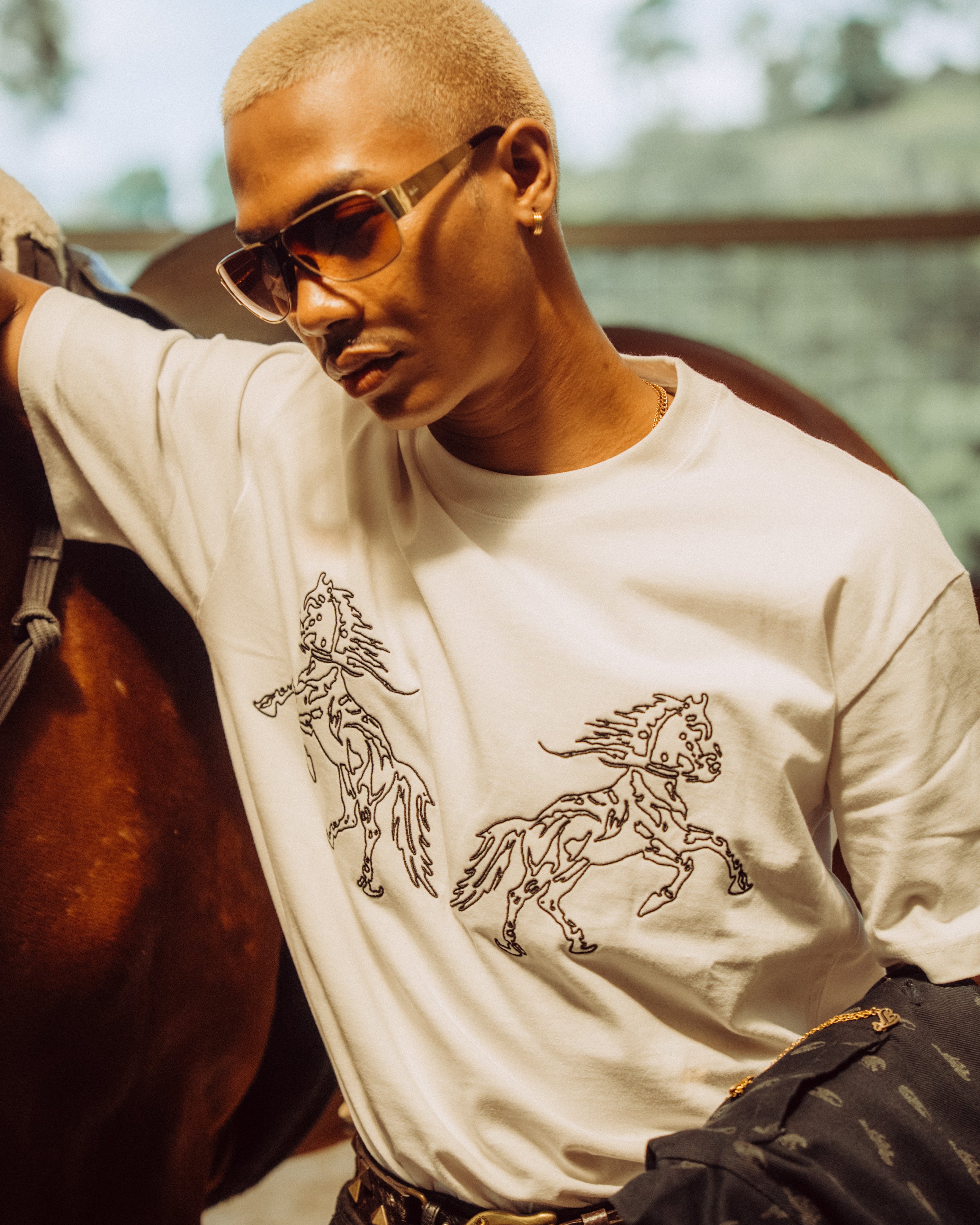 Stallion White Tshirt