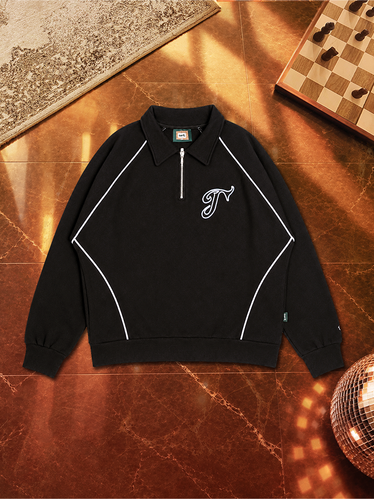 Court Black Half-Zip