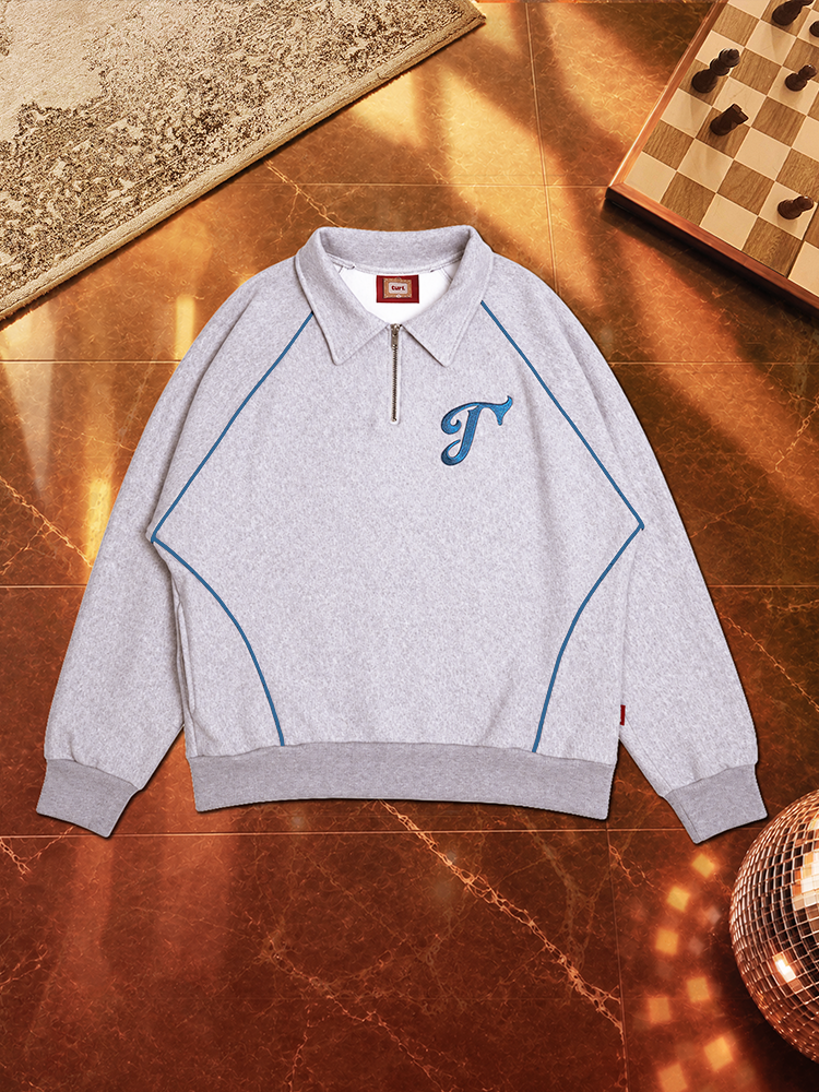 Court Misty Grey Half-Zip