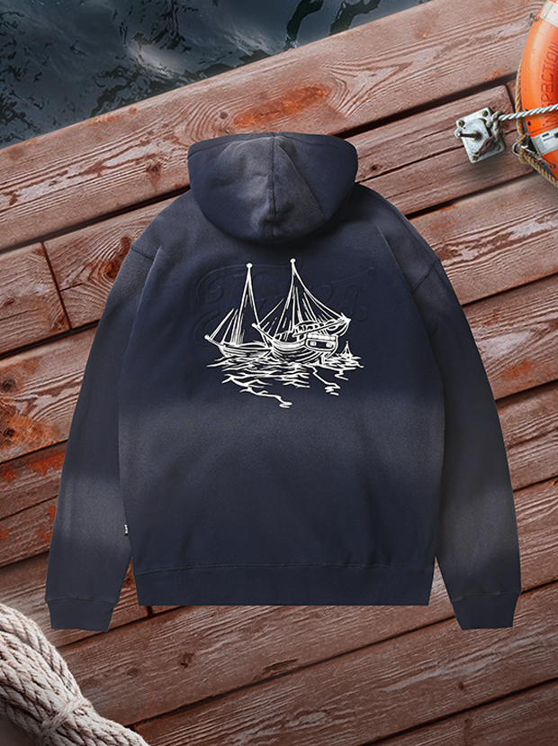 Leeward Navy Hoodie