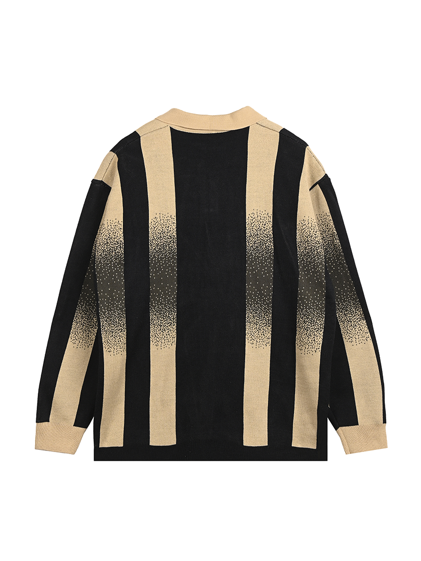Team Black Knit Polo Sweatshirt