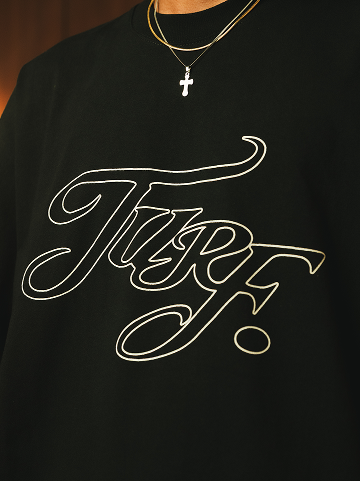Cursive Black T-Shirt