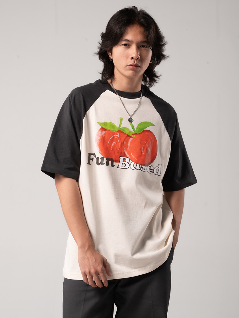 Dose Cream Black Raglan T-Shirt
