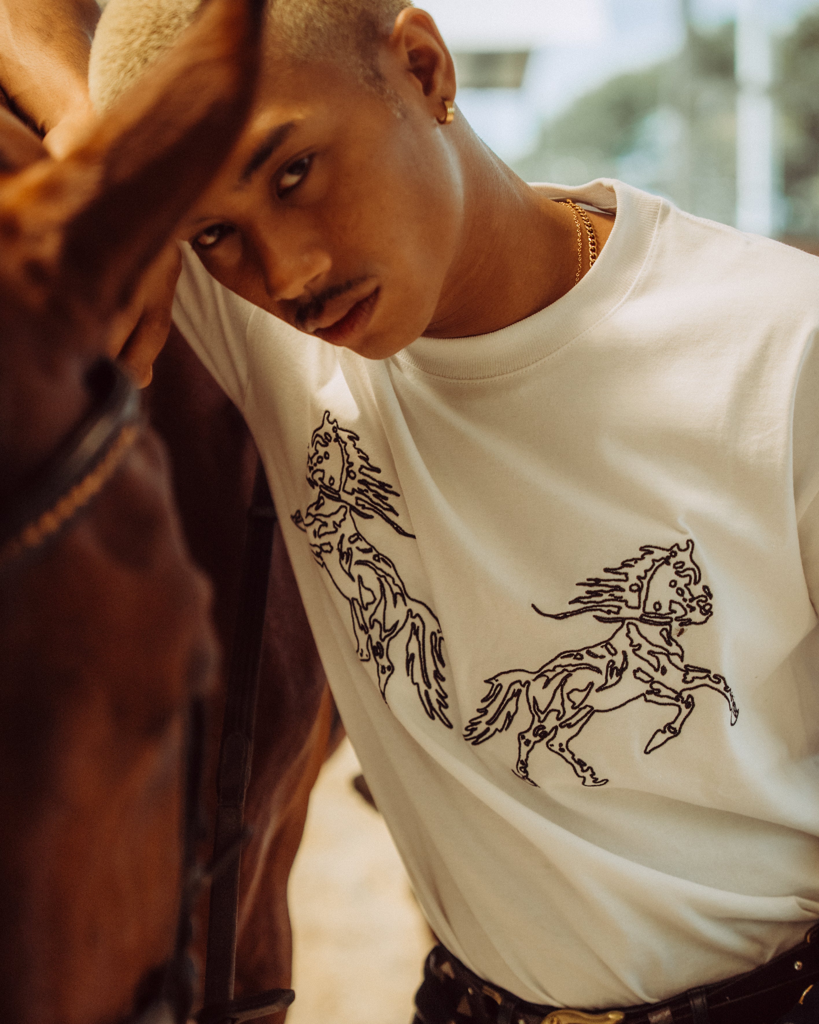 Stallion White Tshirt