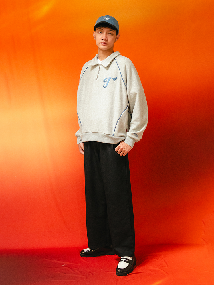 Court Misty Grey Half-Zip